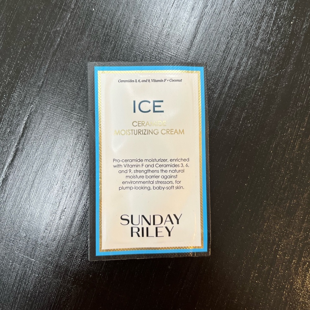 NWT Sunday Riley Ice Ceramide Moisturizing Cream Sample 0.03 fl oz